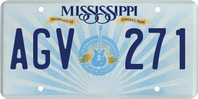 MS license plate AGV271
