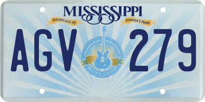 MS license plate AGV279