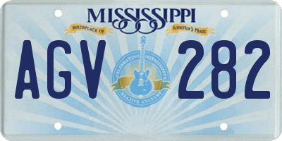 MS license plate AGV282
