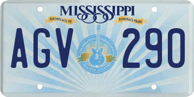 MS license plate AGV290