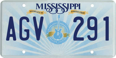 MS license plate AGV291