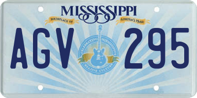 MS license plate AGV295