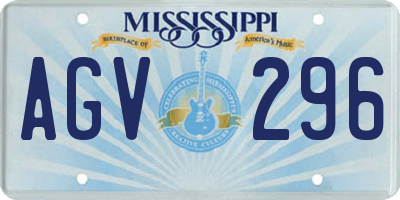 MS license plate AGV296
