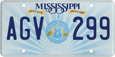 MS license plate AGV299