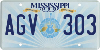 MS license plate AGV303