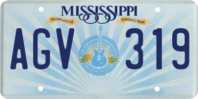 MS license plate AGV319