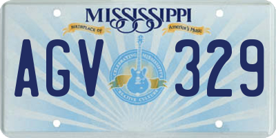 MS license plate AGV329