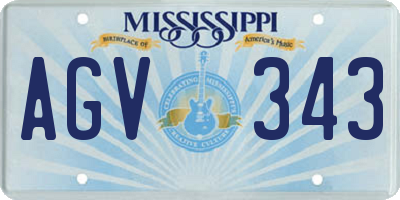 MS license plate AGV343