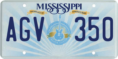 MS license plate AGV350