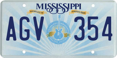 MS license plate AGV354