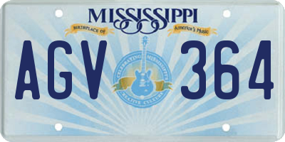 MS license plate AGV364