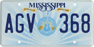 MS license plate AGV368