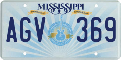 MS license plate AGV369