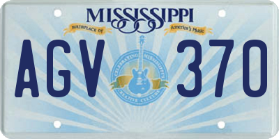 MS license plate AGV370