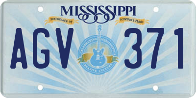 MS license plate AGV371