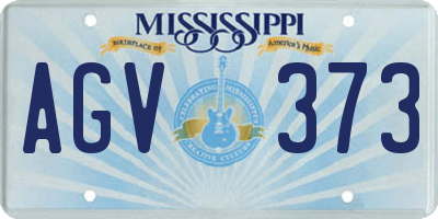 MS license plate AGV373