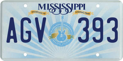 MS license plate AGV393