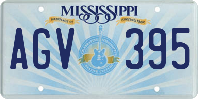 MS license plate AGV395