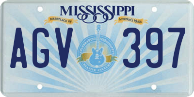 MS license plate AGV397
