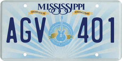 MS license plate AGV401