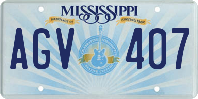 MS license plate AGV407