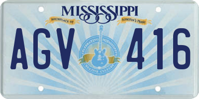 MS license plate AGV416