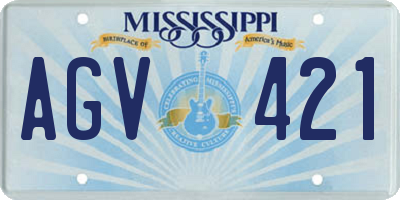 MS license plate AGV421