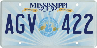 MS license plate AGV422