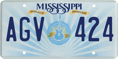 MS license plate AGV424