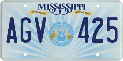 MS license plate AGV425