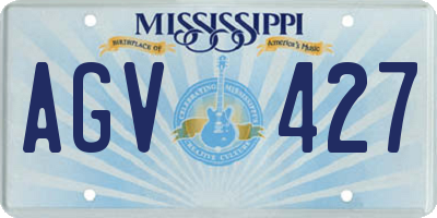 MS license plate AGV427