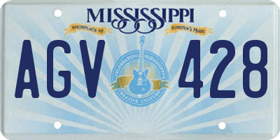 MS license plate AGV428