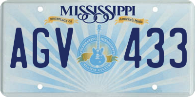 MS license plate AGV433