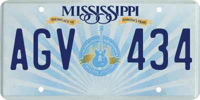 MS license plate AGV434