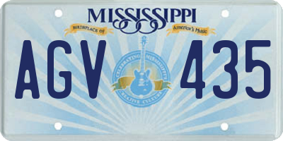 MS license plate AGV435