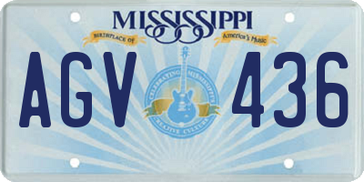 MS license plate AGV436