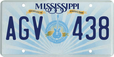 MS license plate AGV438