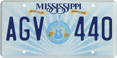 MS license plate AGV440
