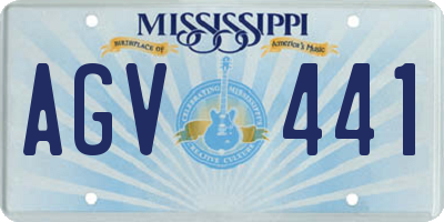 MS license plate AGV441