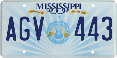 MS license plate AGV443