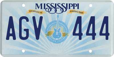 MS license plate AGV444