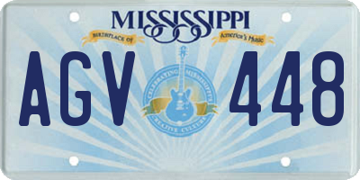 MS license plate AGV448