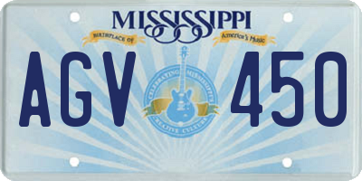 MS license plate AGV450