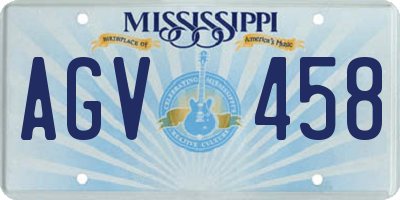 MS license plate AGV458