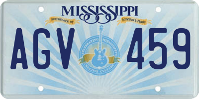 MS license plate AGV459