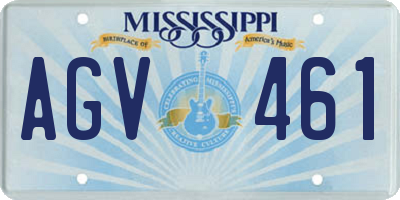 MS license plate AGV461