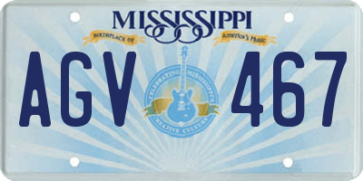 MS license plate AGV467