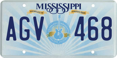 MS license plate AGV468
