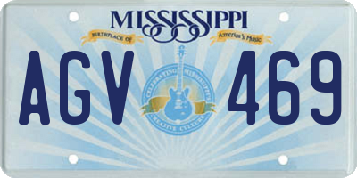 MS license plate AGV469