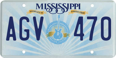 MS license plate AGV470